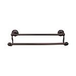 Top KnobsED11Edwardian Bath 30 in. Double Towel Bar with Backplates