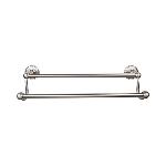 Top KnobsED7Edwardian Bath 18 in. Double Towel Bar with Backplates