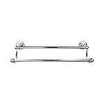 Top KnobsED9Edwardian Bath 24 in. Double Towel Bar with Backplates